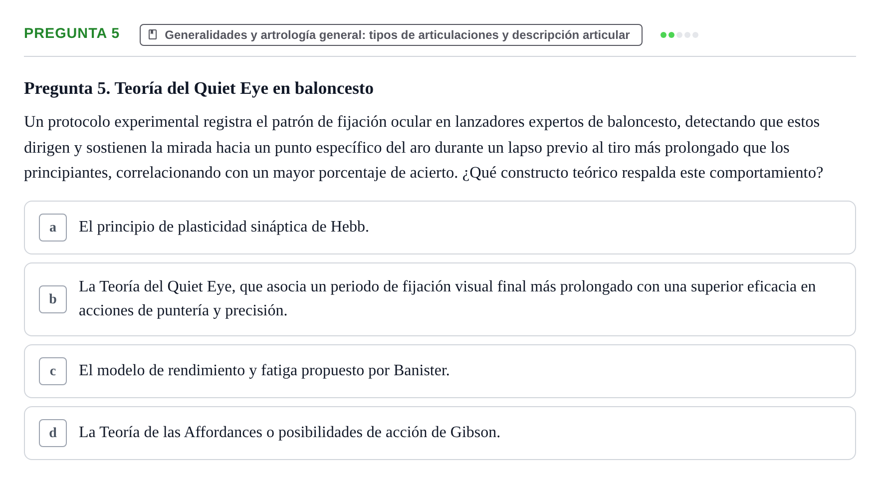 Enunciado: Pregunta 5