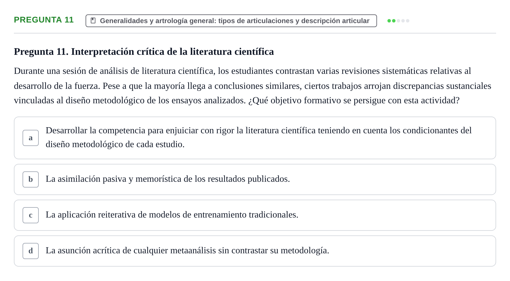 Enunciado: Pregunta 11