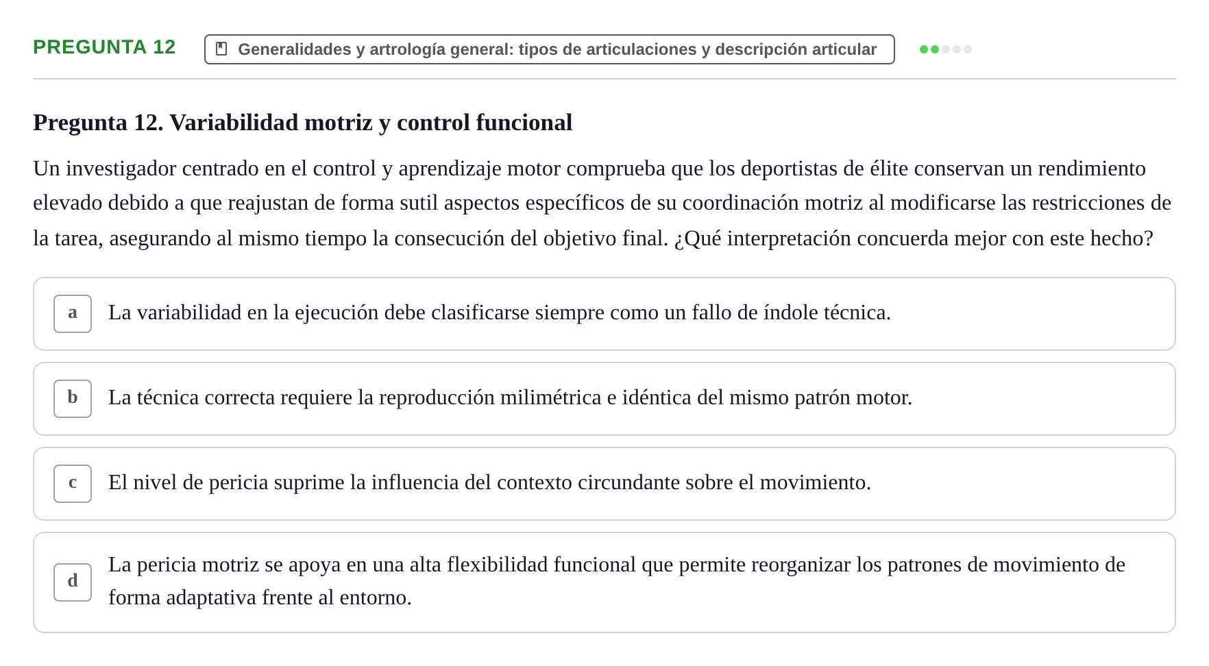Enunciado: Pregunta 12