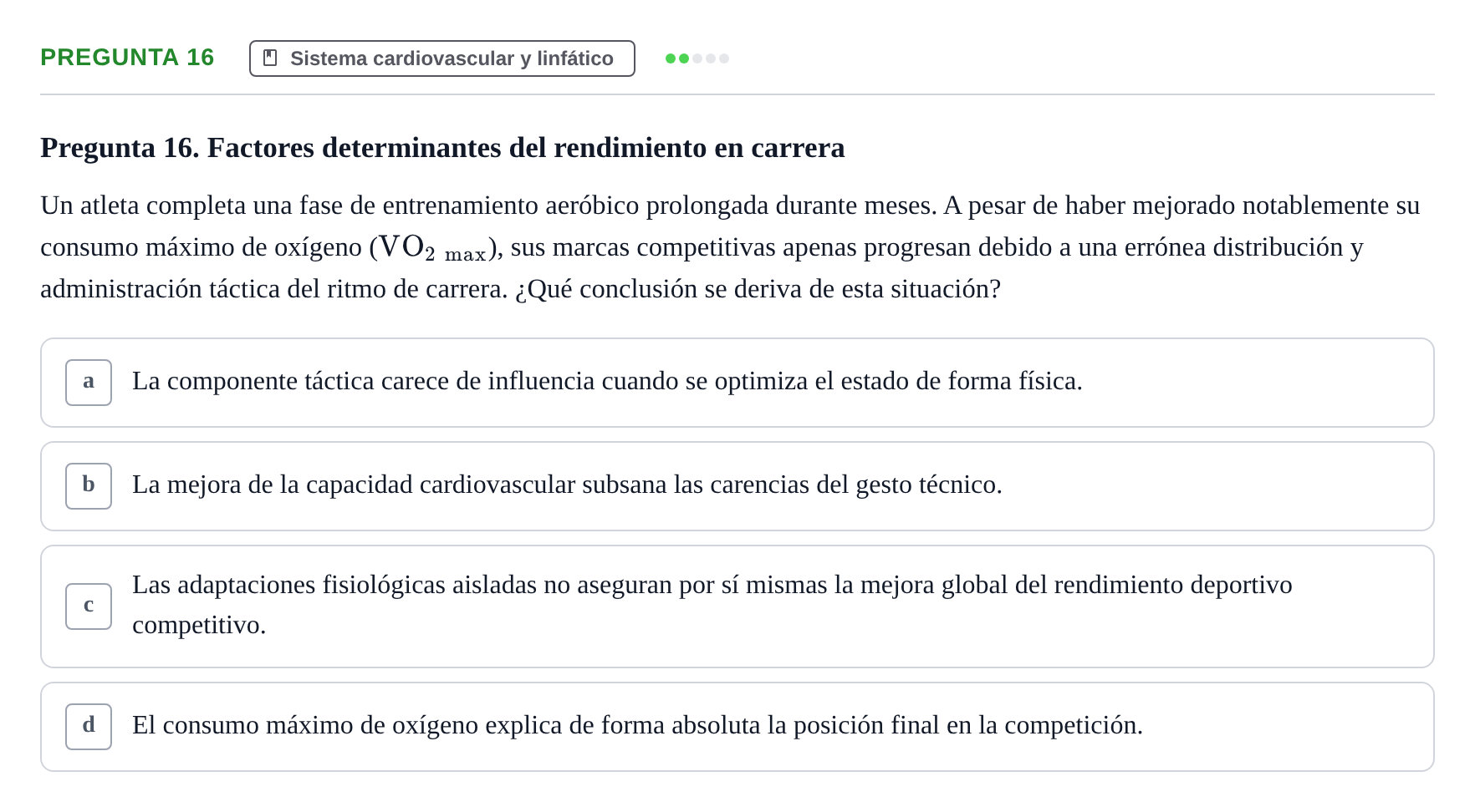Enunciado: Pregunta 16