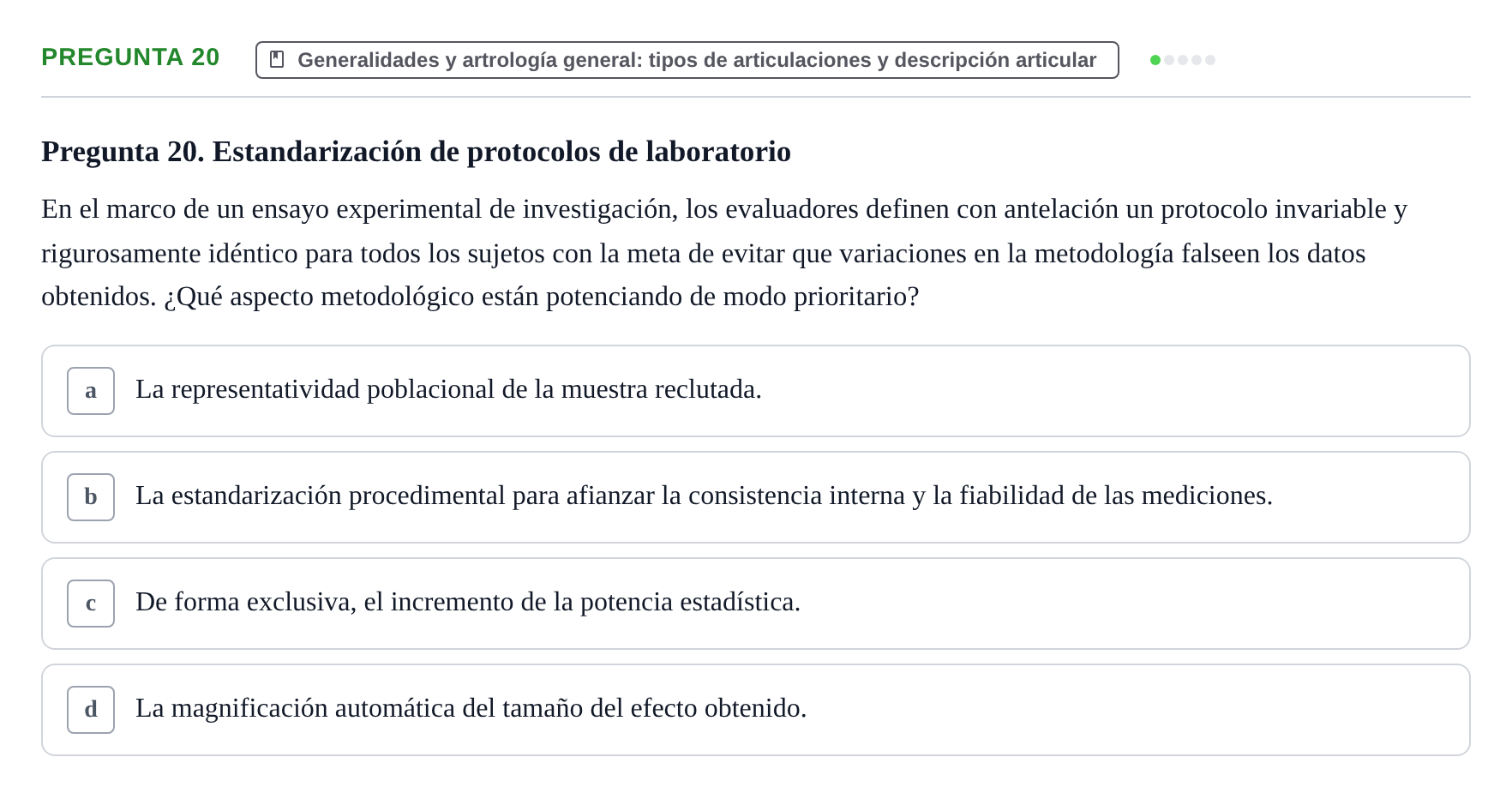 Enunciado: Pregunta 20