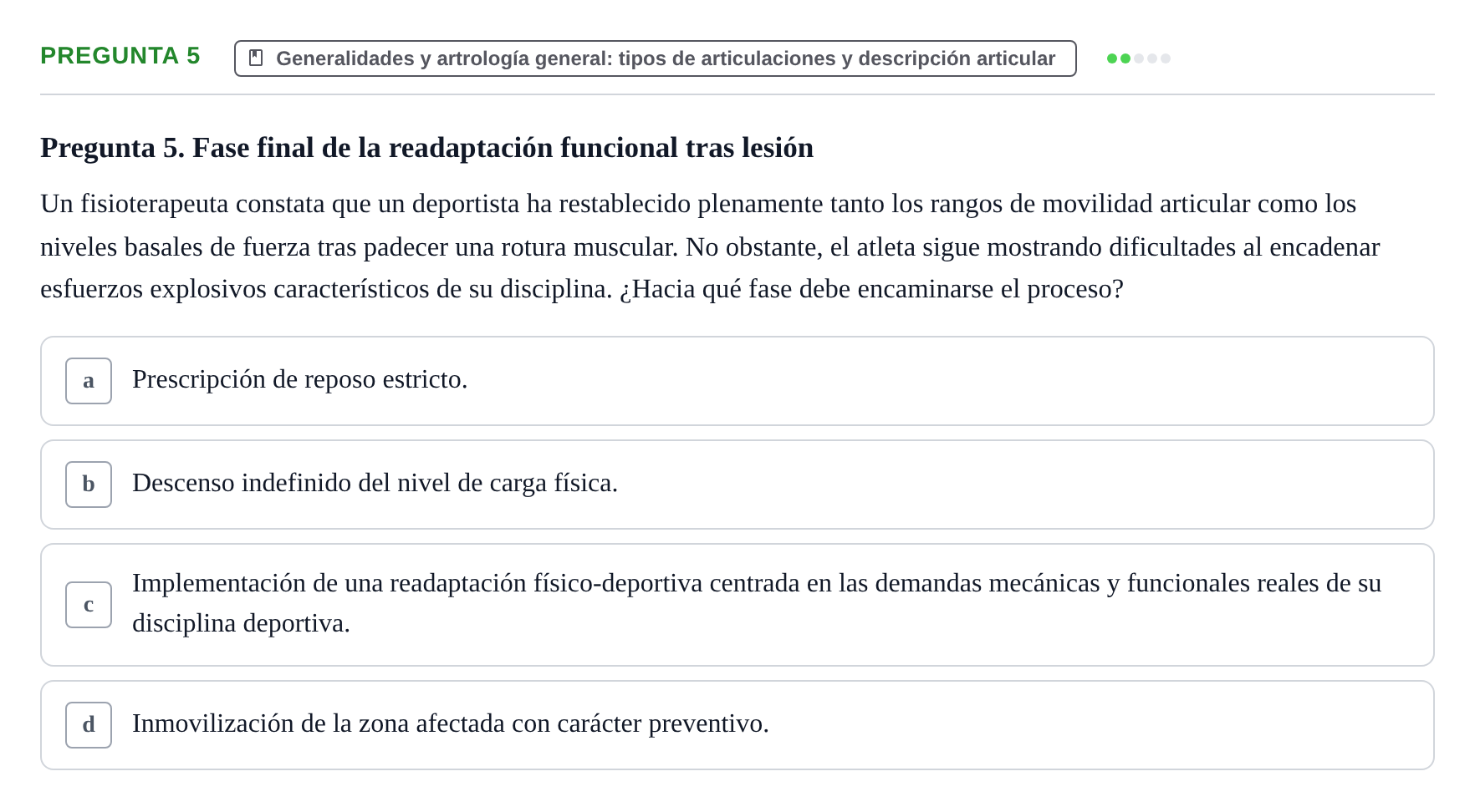 Enunciado: Pregunta 5
