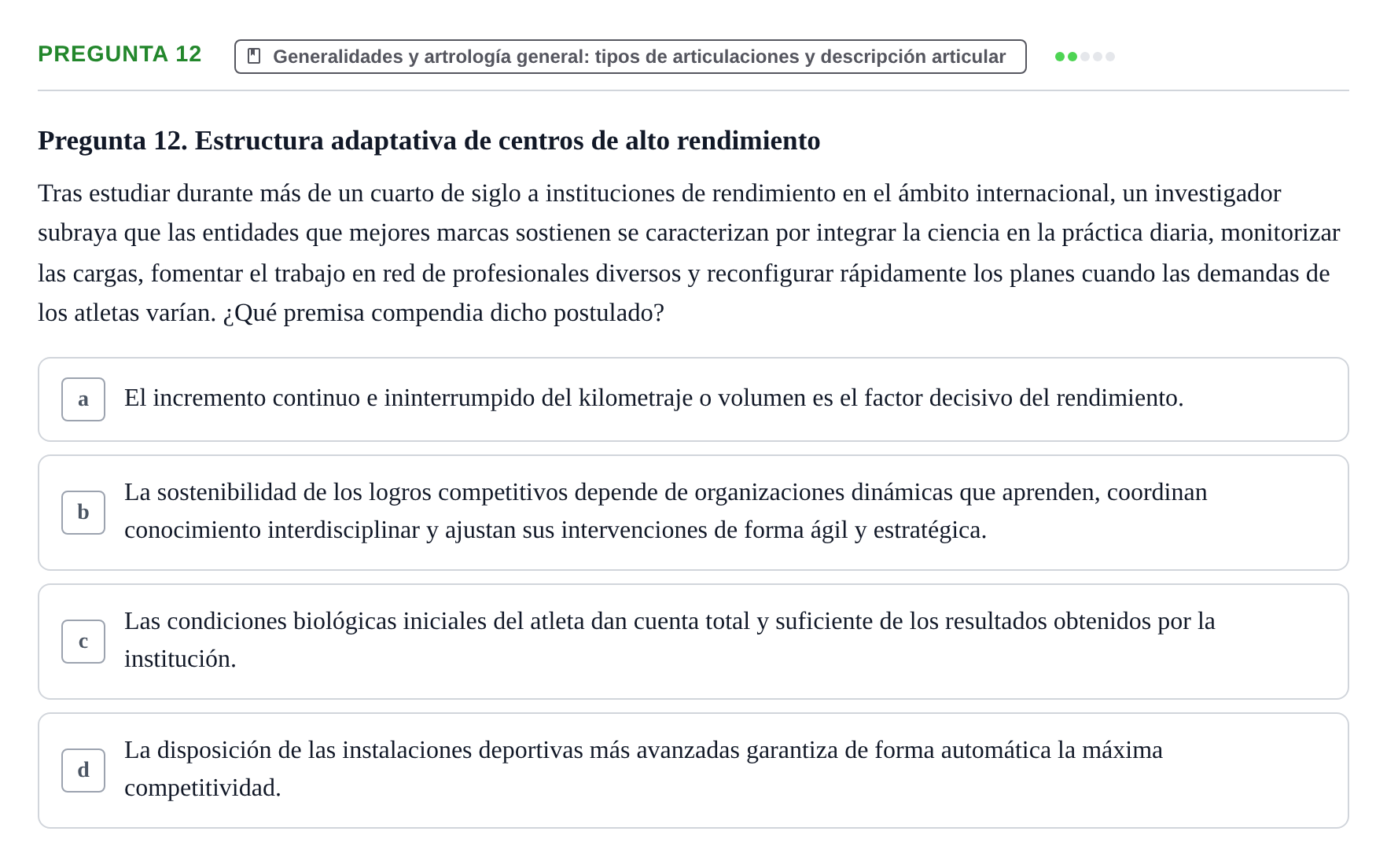 Enunciado: Pregunta 12