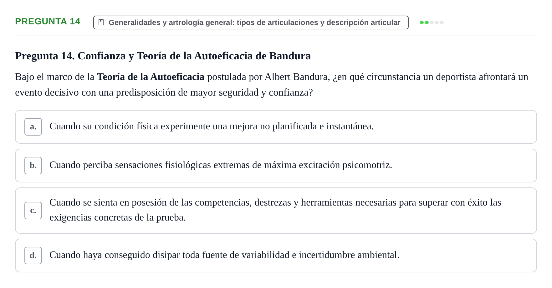 Enunciado: Pregunta 14