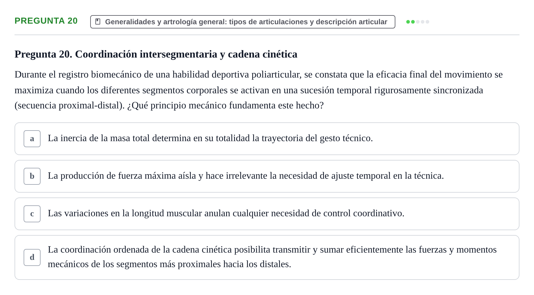 Enunciado: Pregunta 20