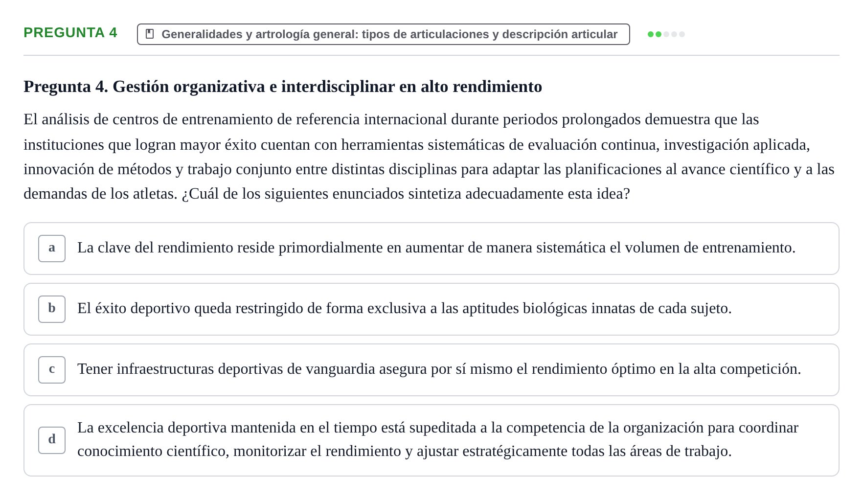 Enunciado: Pregunta 4