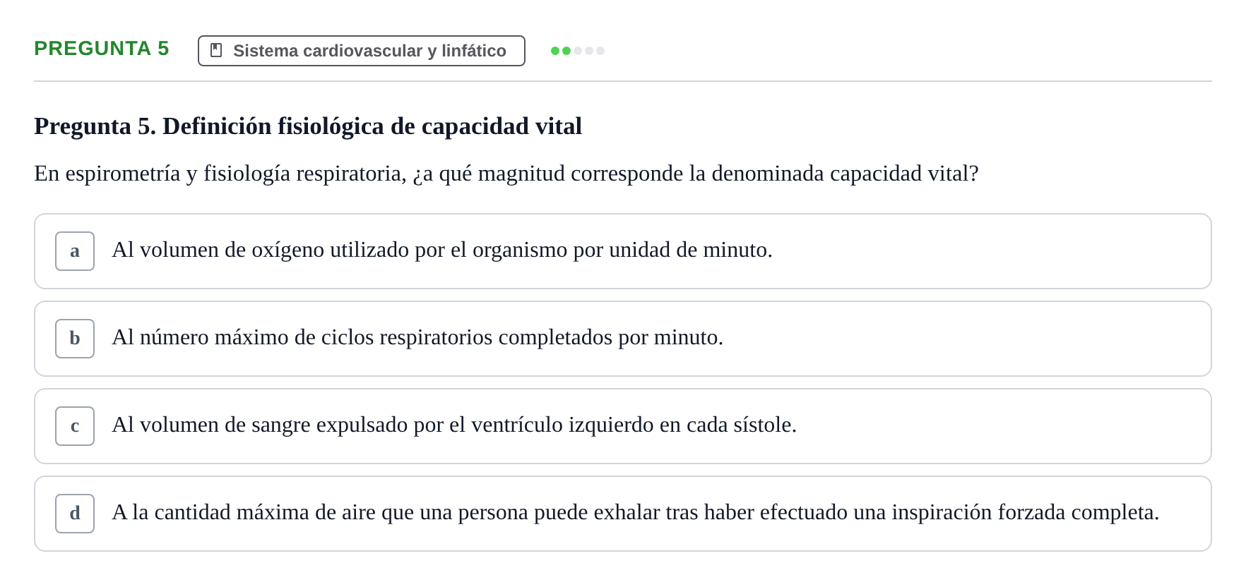 Enunciado: Pregunta 5