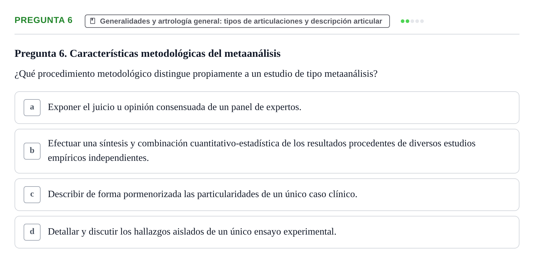 Enunciado: Pregunta 6