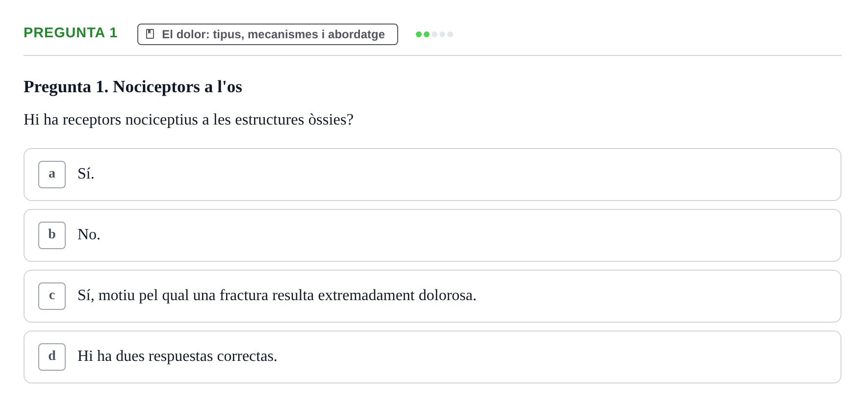 Enunciado: Pregunta 1 · Fonaments de Fisioteràpia UAB 2021