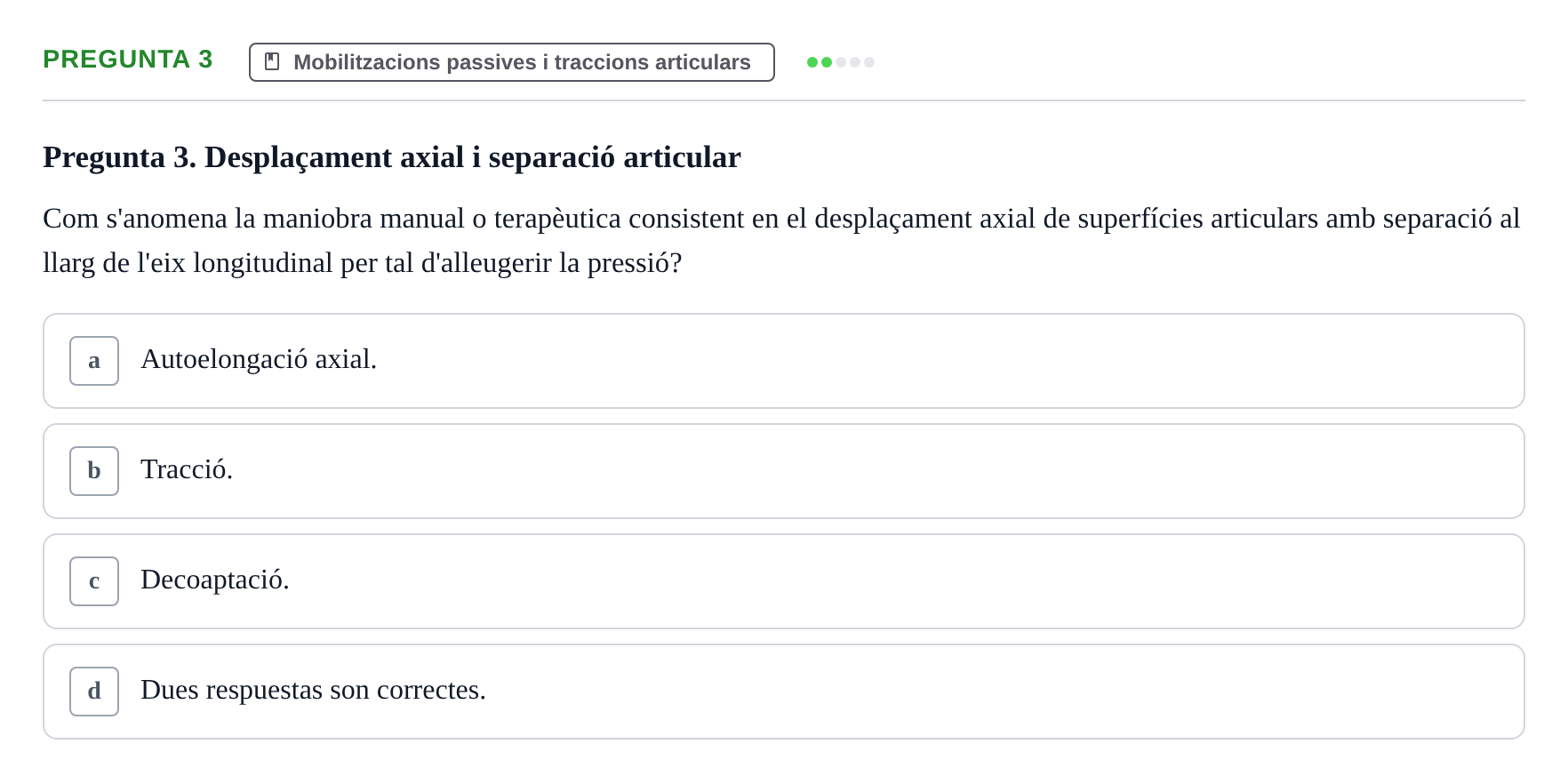 Enunciado: Pregunta 3 · Fonaments de Fisioteràpia UAB 2021