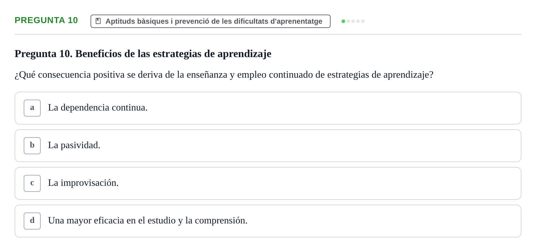Enunciado: Pregunta 10