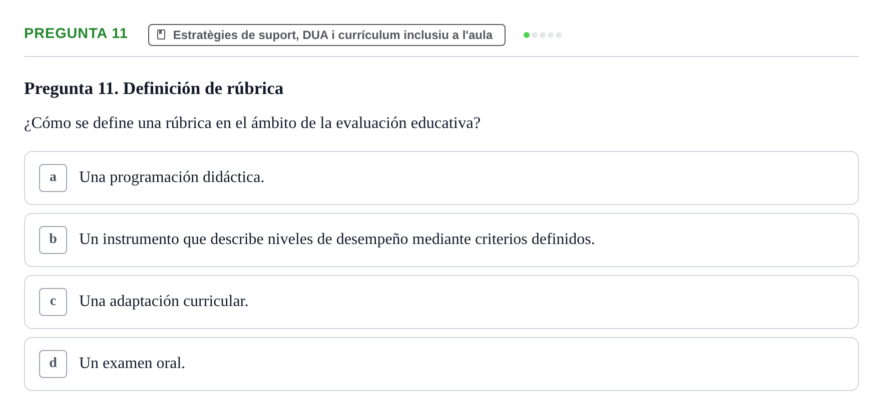 Enunciado: Pregunta 11
