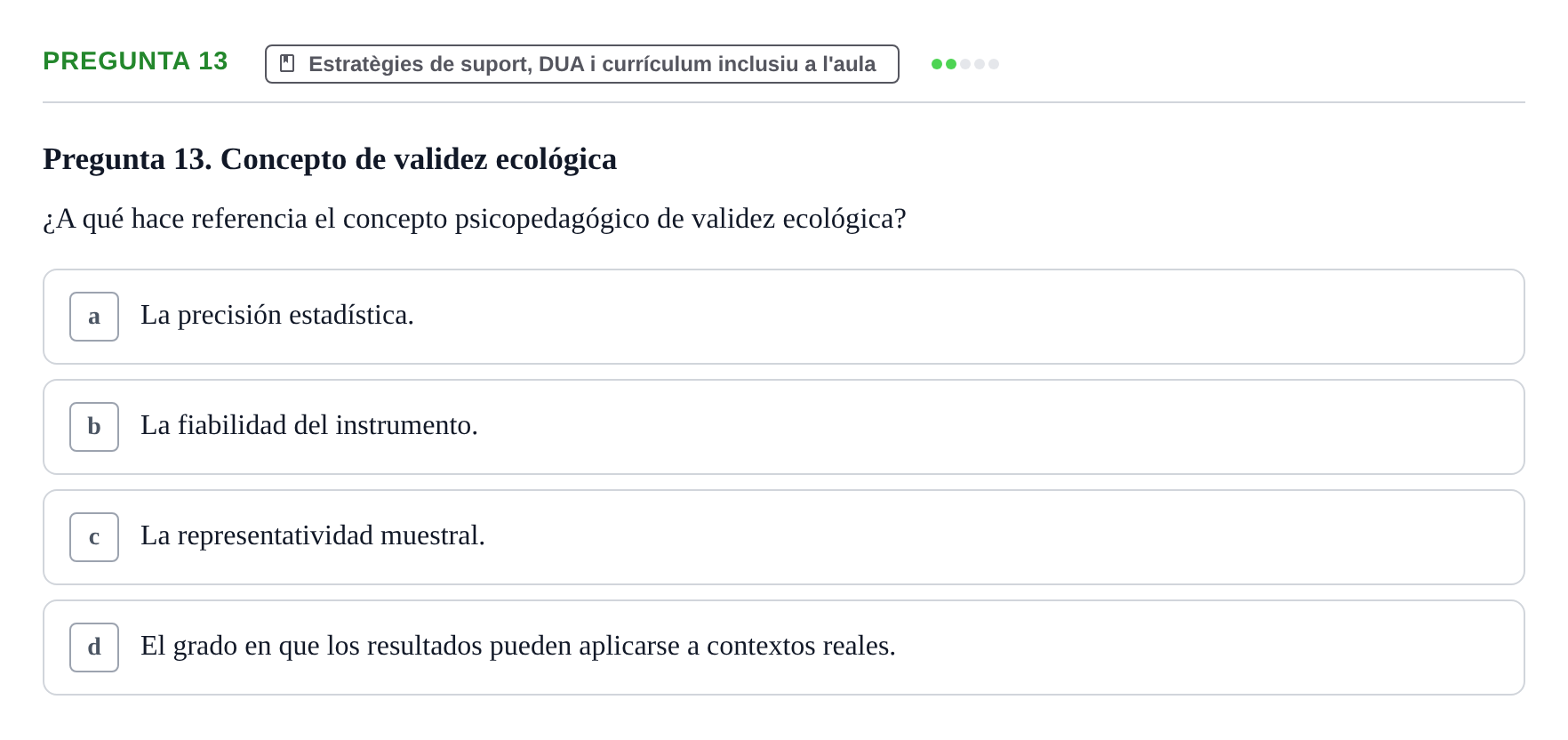 Enunciado: Pregunta 13
