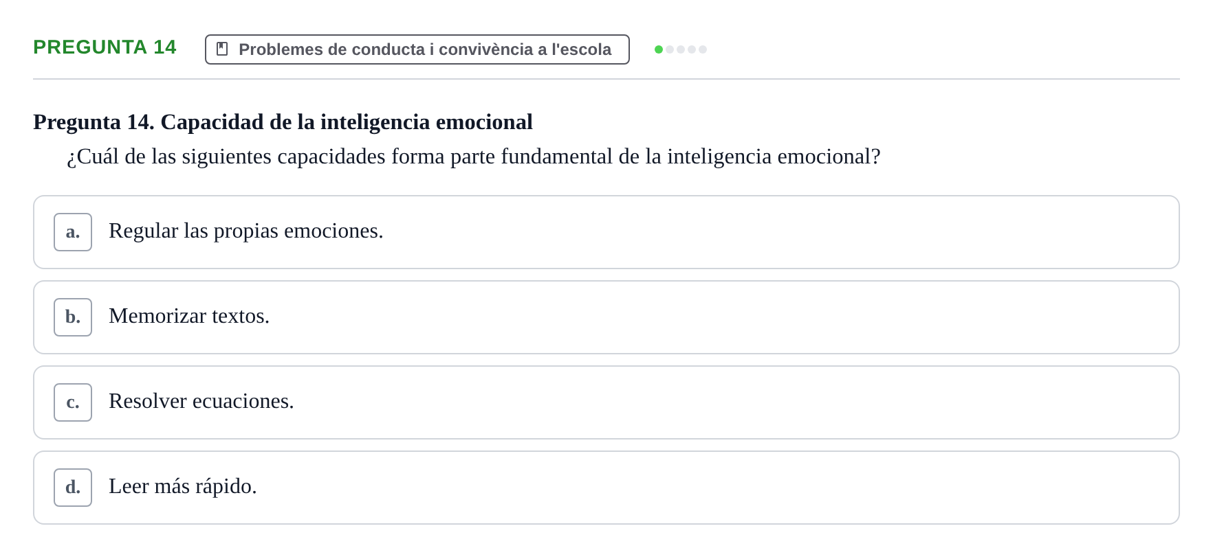 Enunciado: Pregunta 14