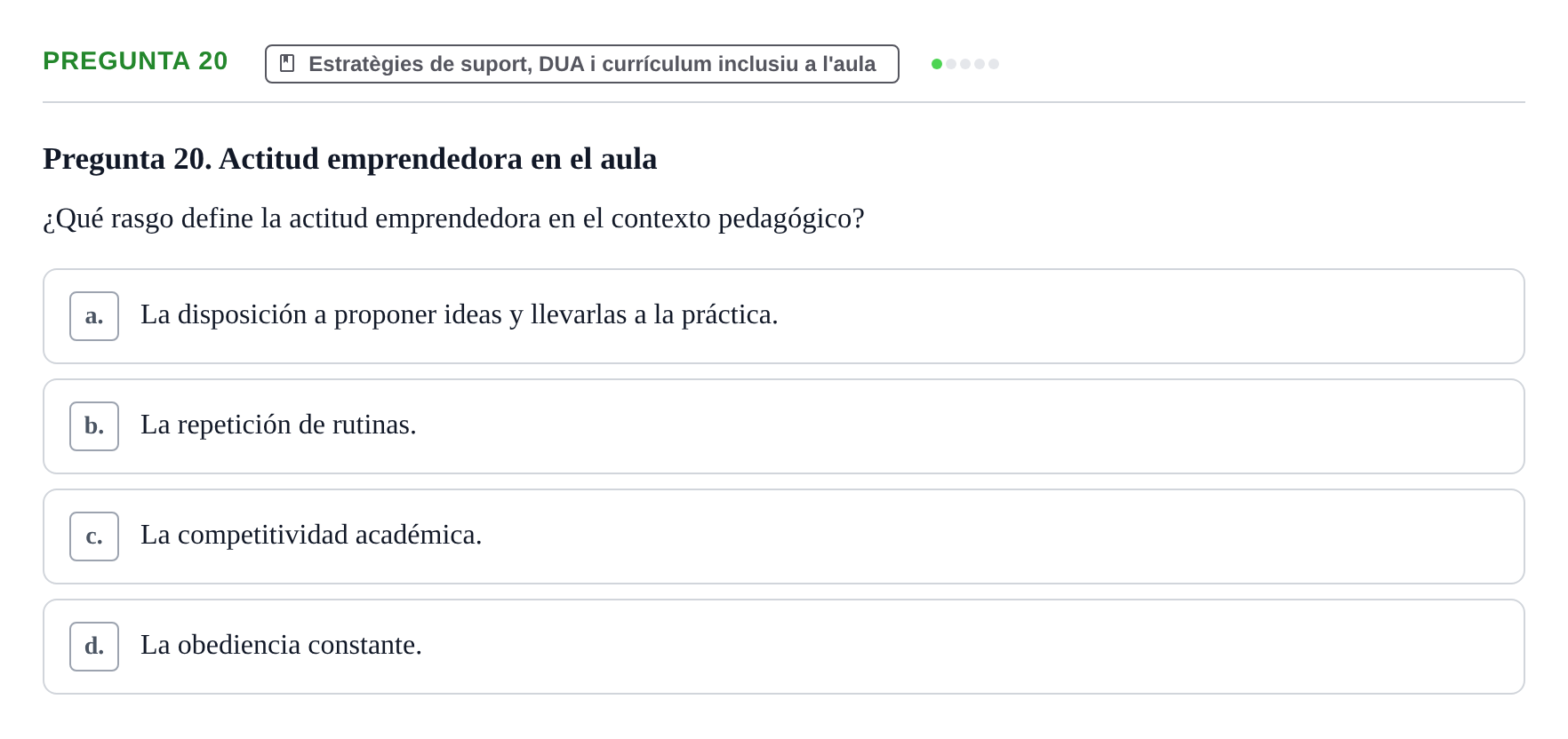 Enunciado: Pregunta 20