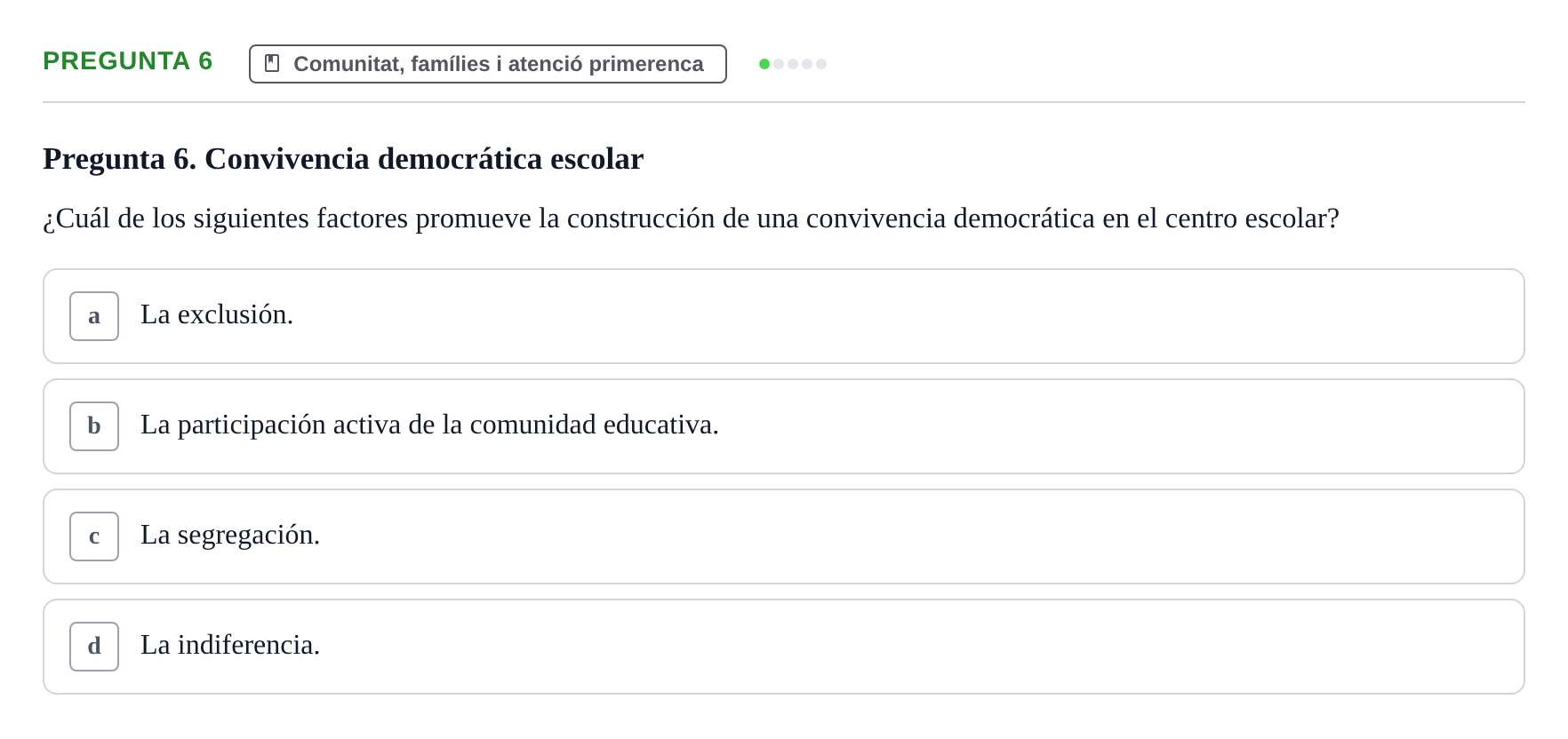 Enunciado: Pregunta 6