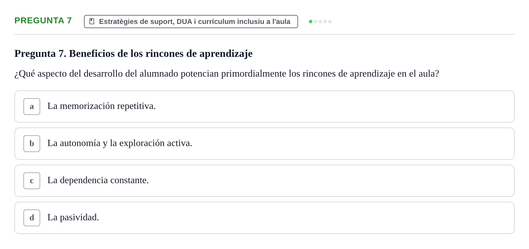 Enunciado: Pregunta 7