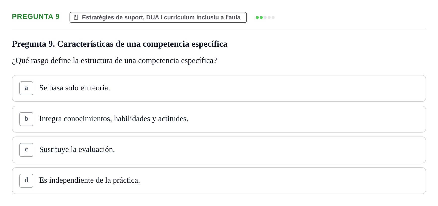 Enunciado: Pregunta 9