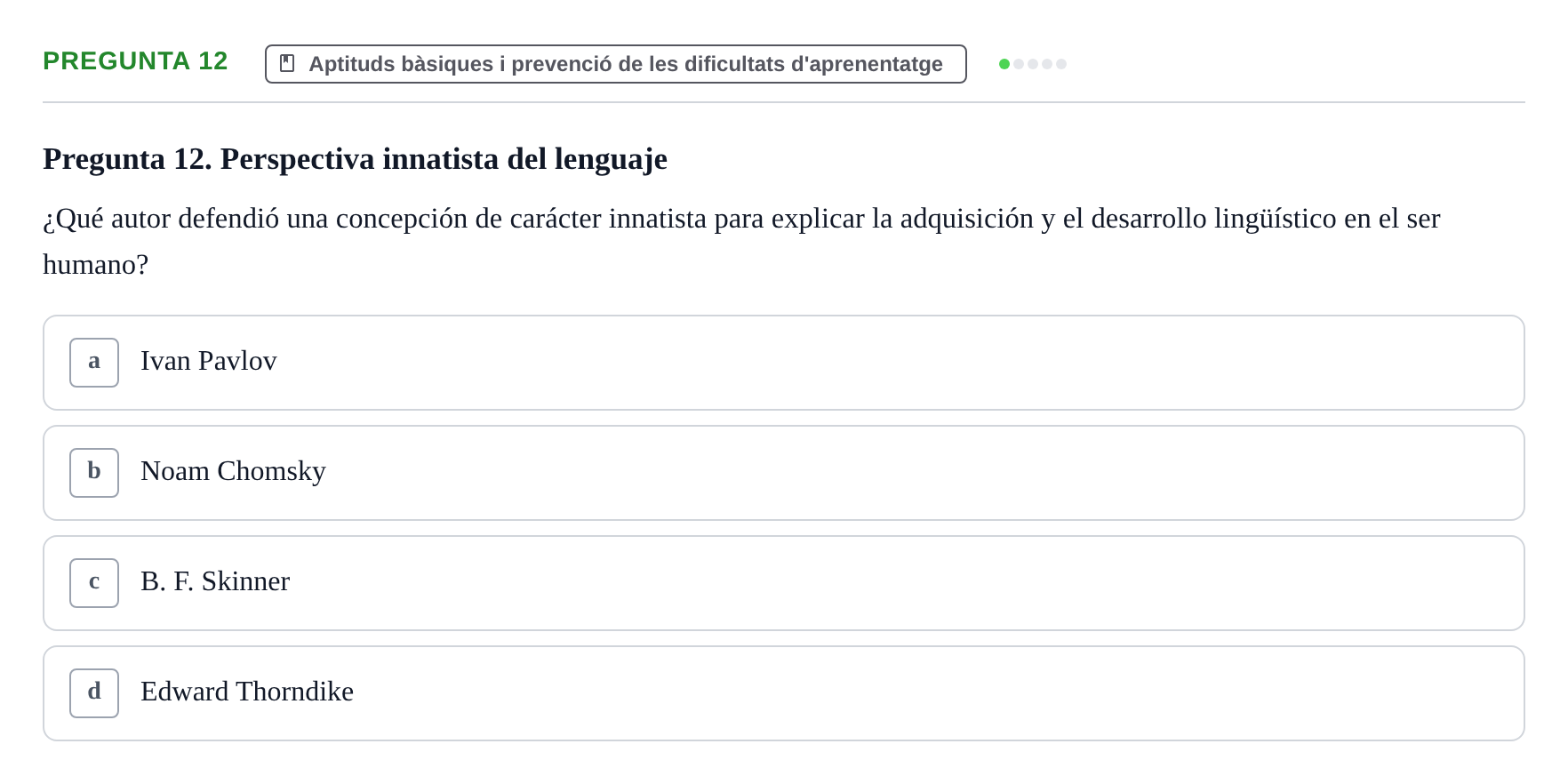 Enunciado: Pregunta 12