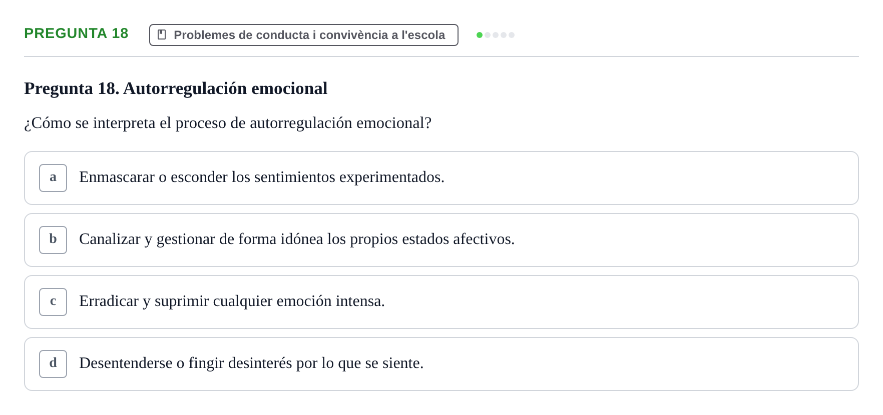 Enunciado: Pregunta 18