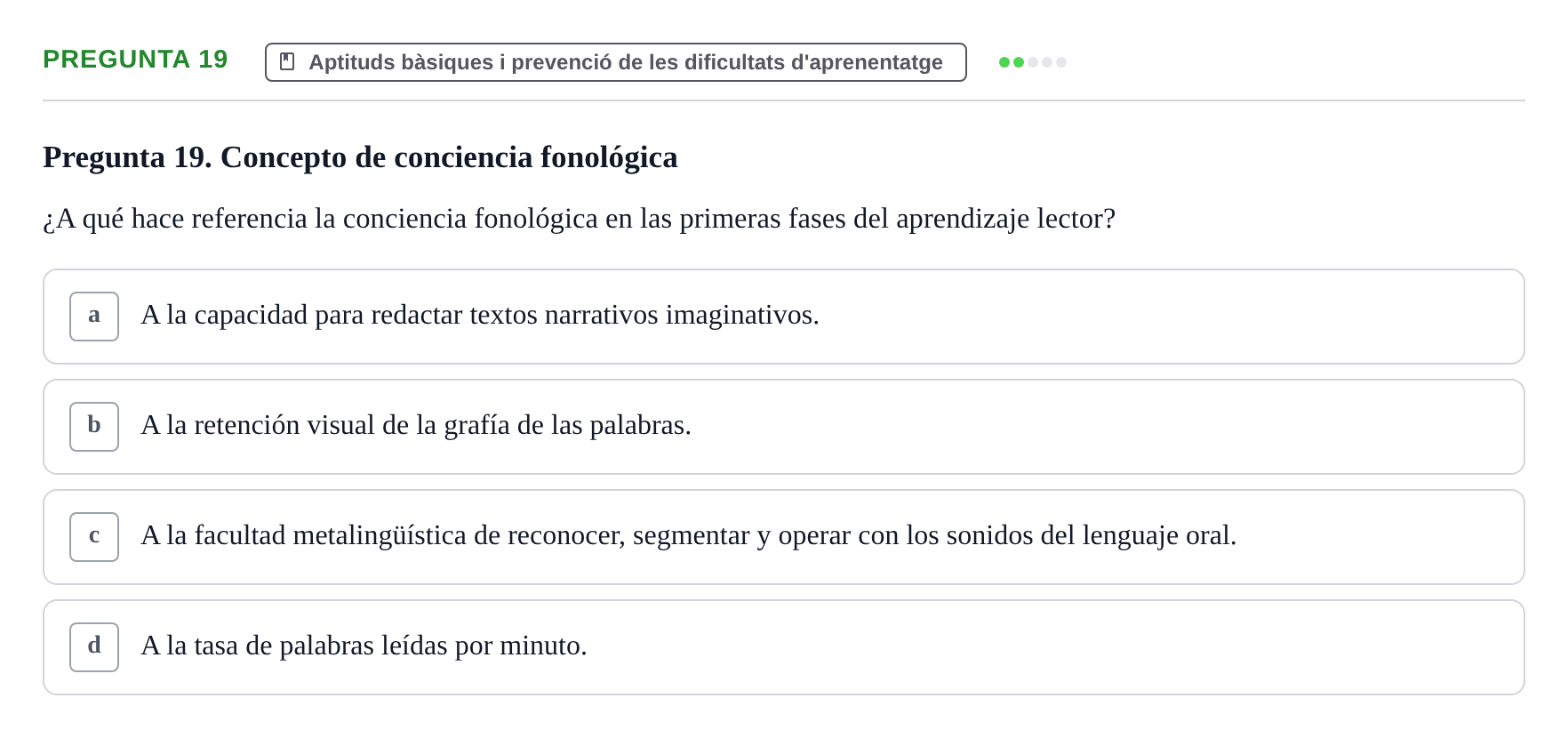 Enunciado: Pregunta 19
