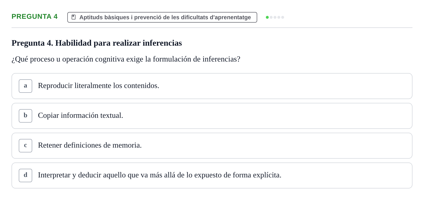 Enunciado: Pregunta 4