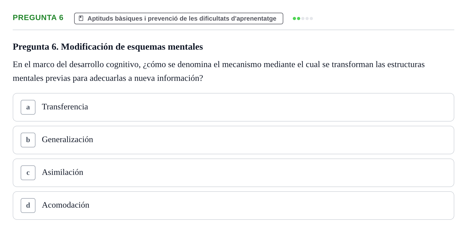 Enunciado: Pregunta 6