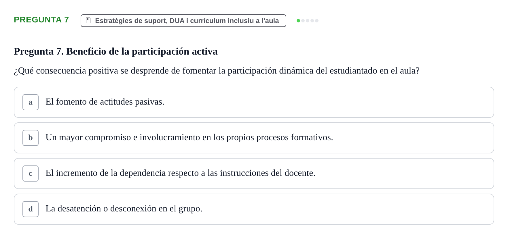 Enunciado: Pregunta 7