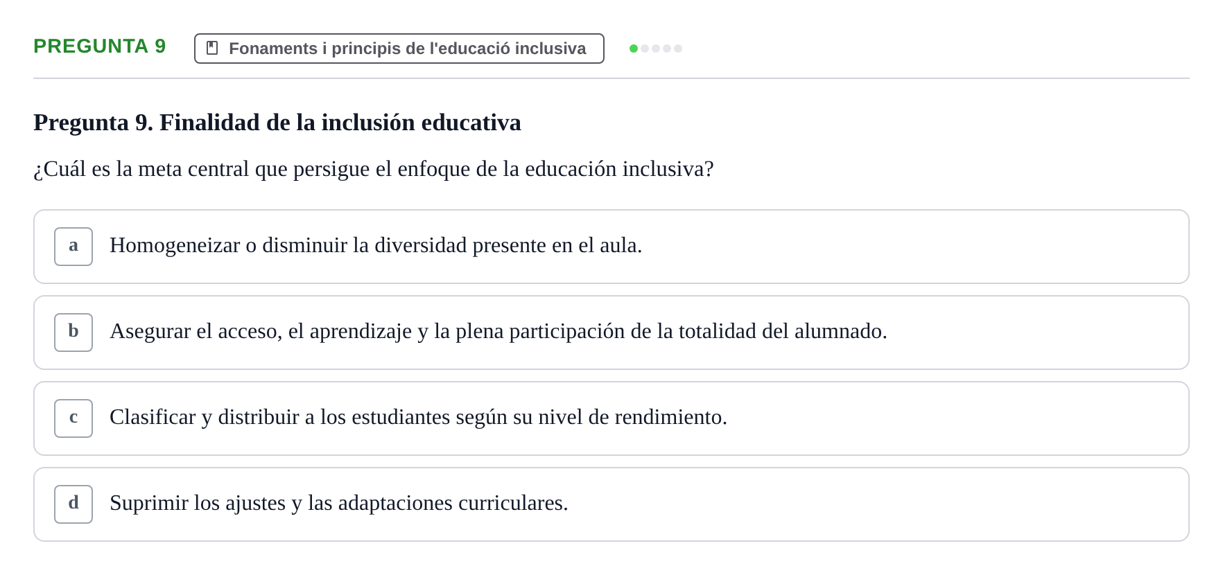 Enunciado: Pregunta 9