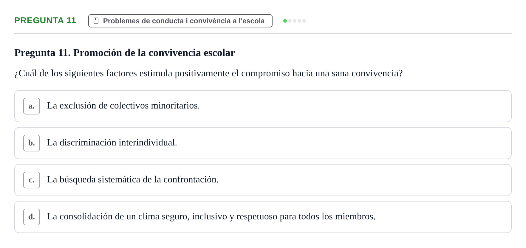 Enunciado: Pregunta 11