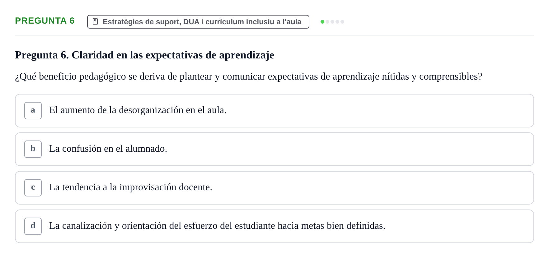 Enunciado: Pregunta 6