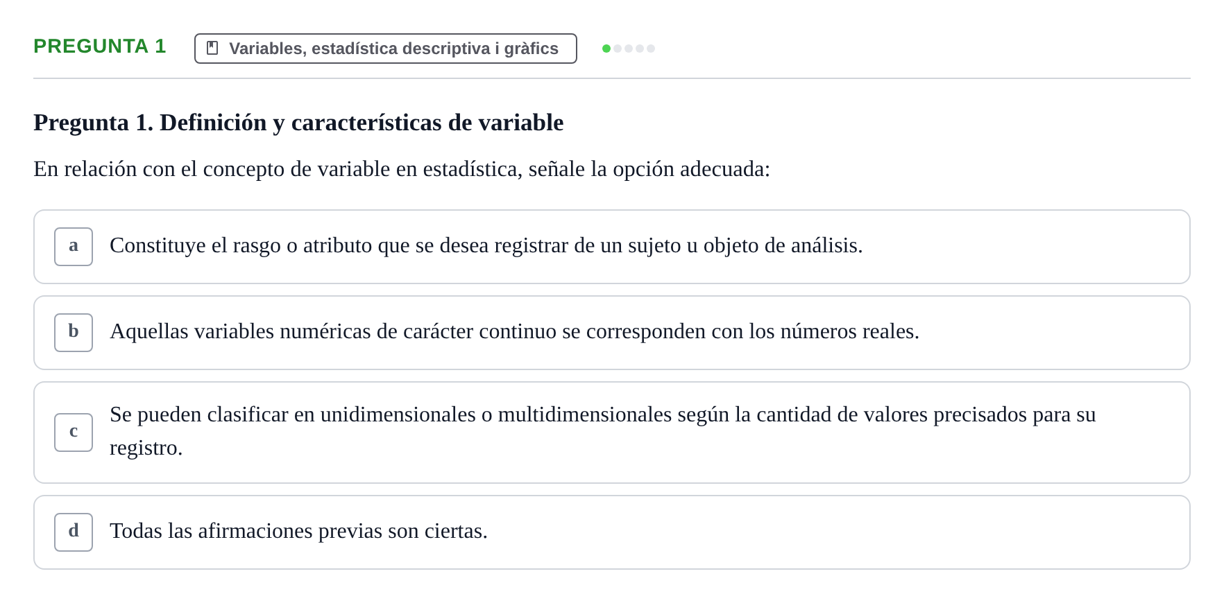 Enunciado: Pregunta 1 · Bioestadística i Metodologia UAB 2017