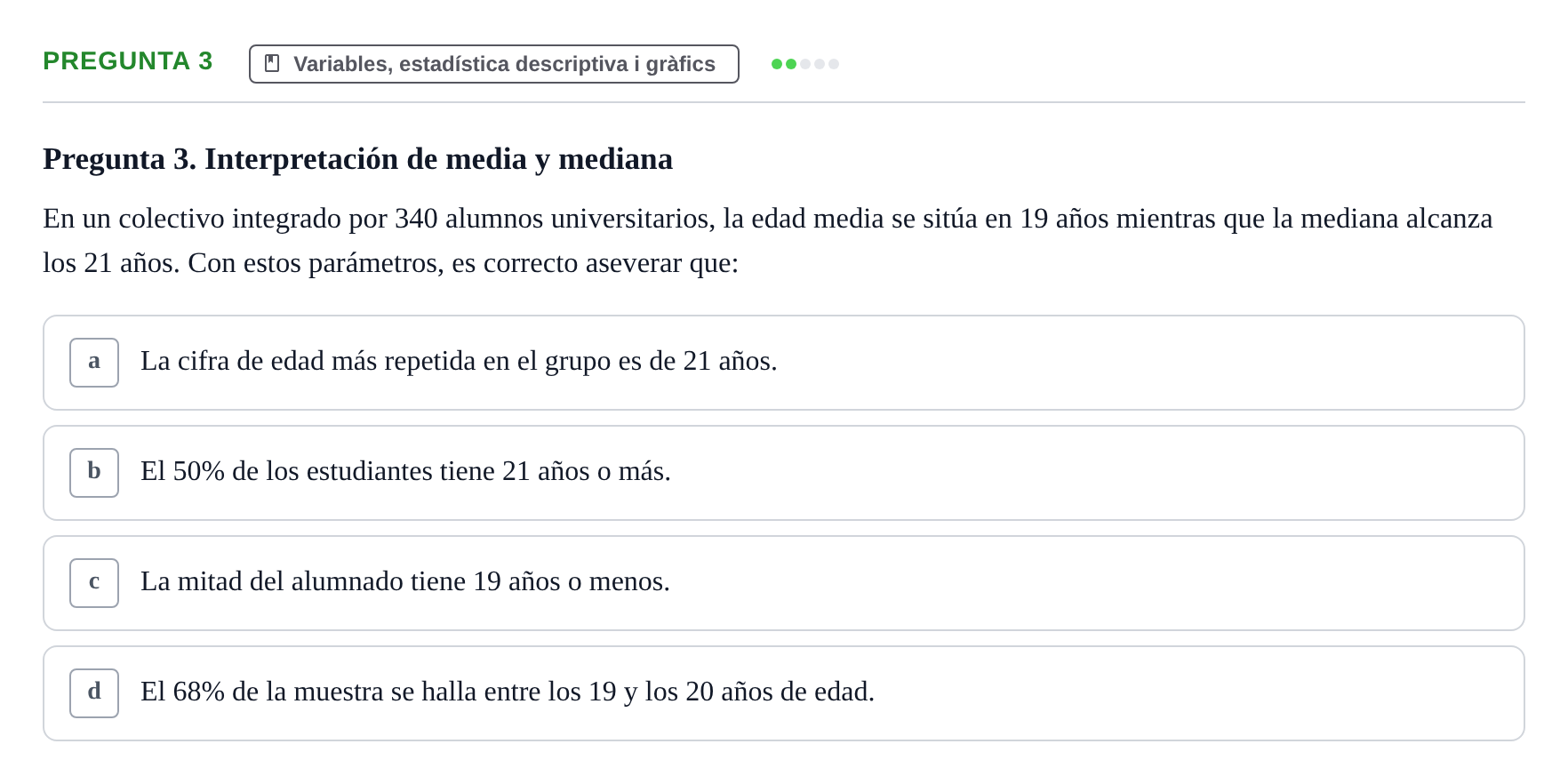 Enunciado: Pregunta 3 · Bioestadística i Metodologia UAB 2017