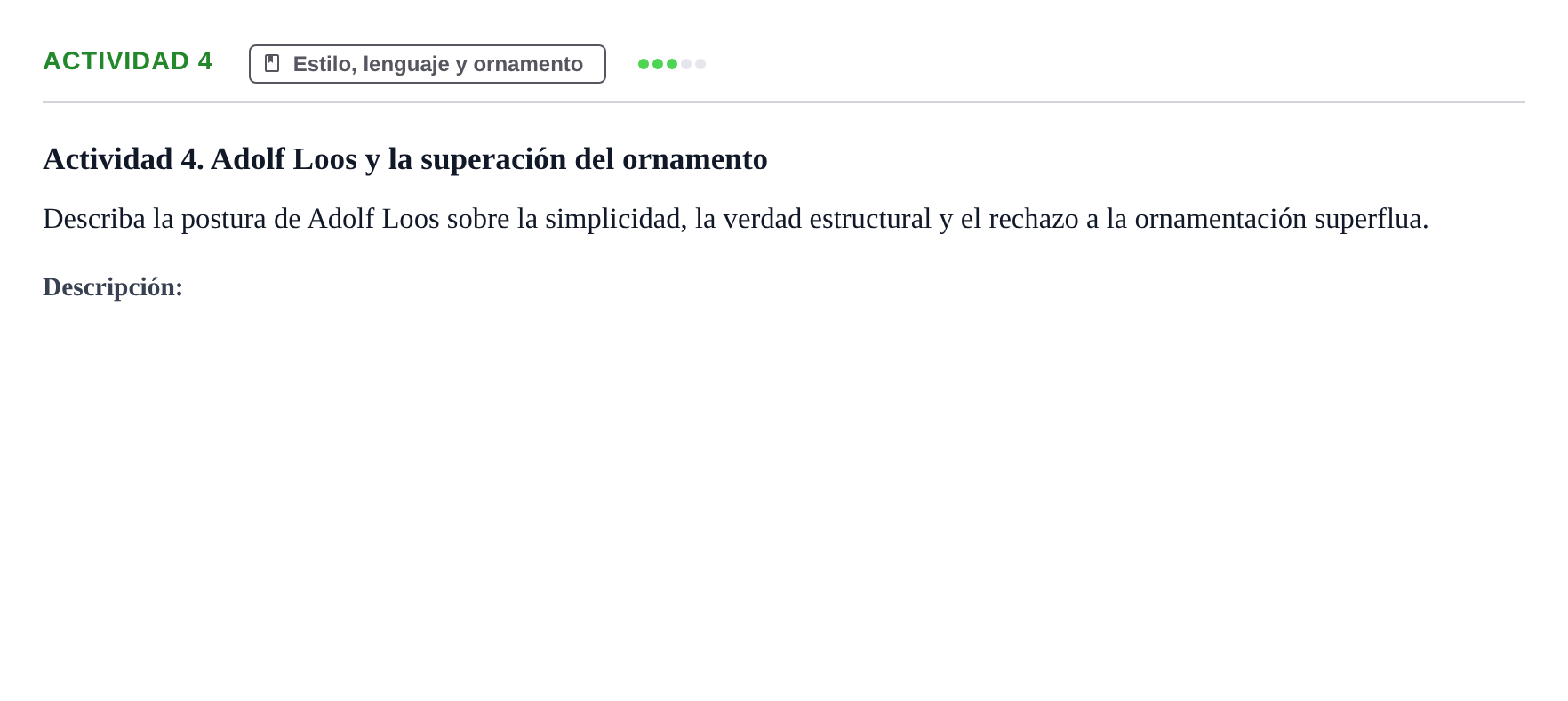 Enunciado: Ejercicio Actividad 4 · Bases para la Teoría UPC Comentario de texto: Arte, técnica y pensamiento arquitectónico