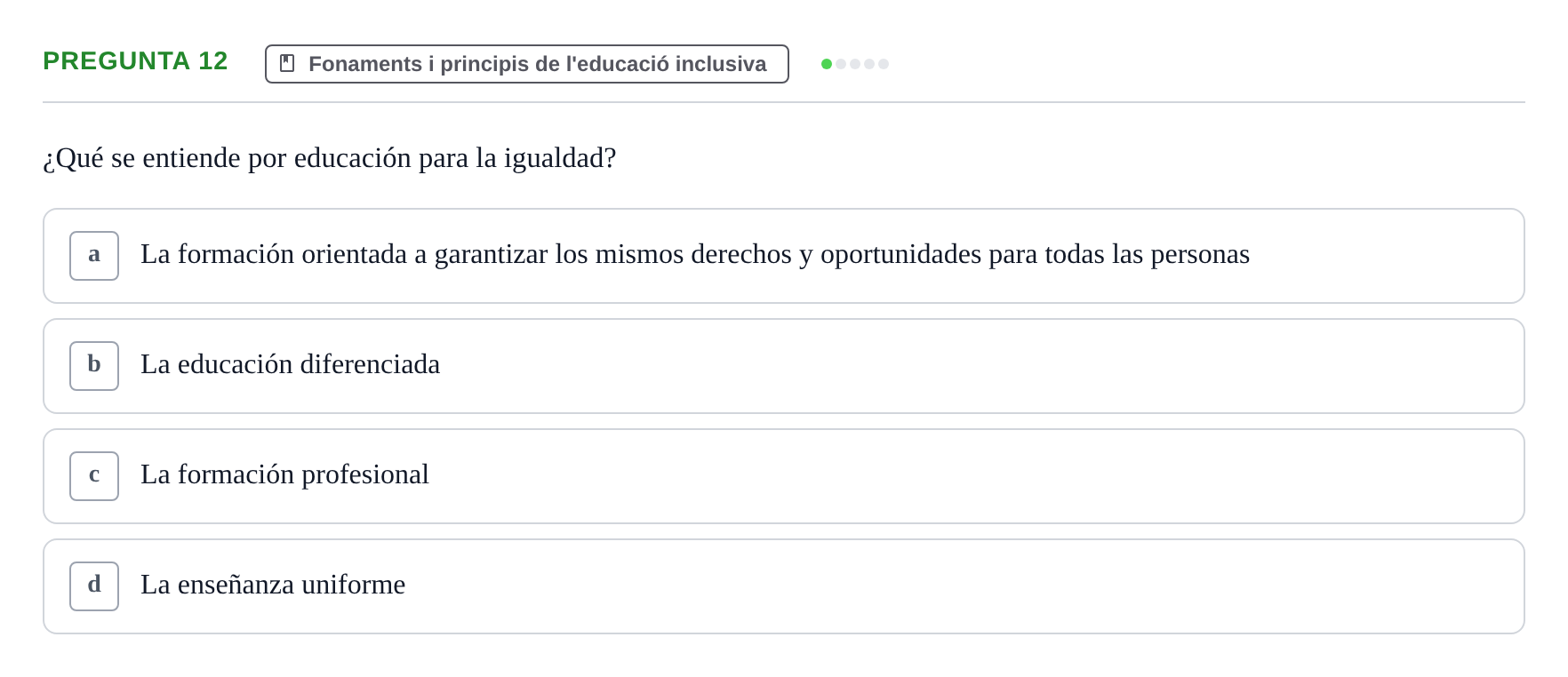 Enunciado: Pregunta 12