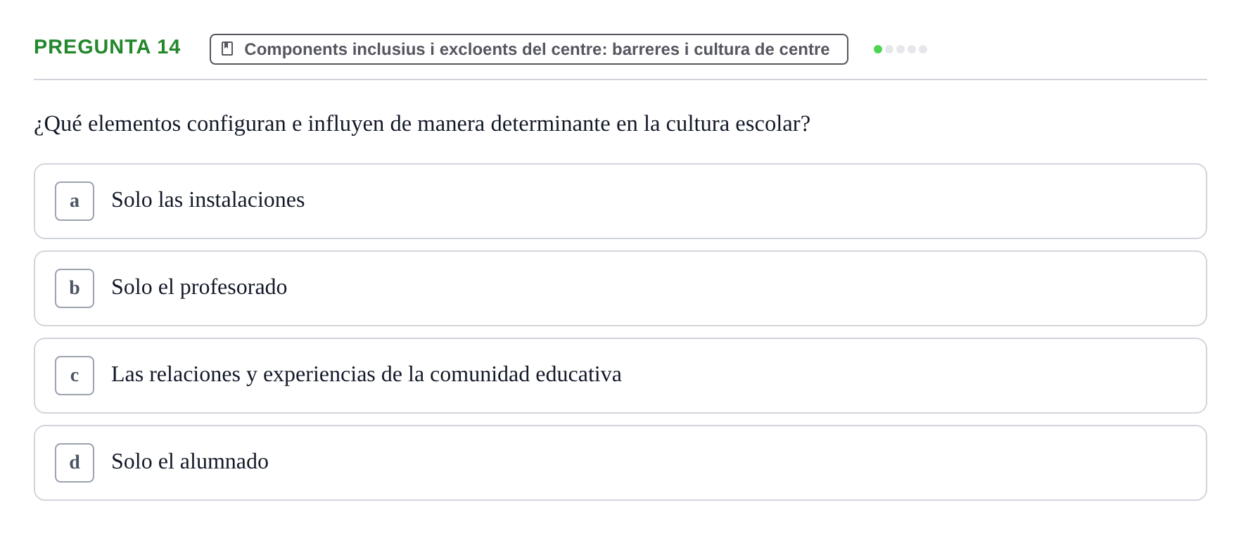 Enunciado: Pregunta 14