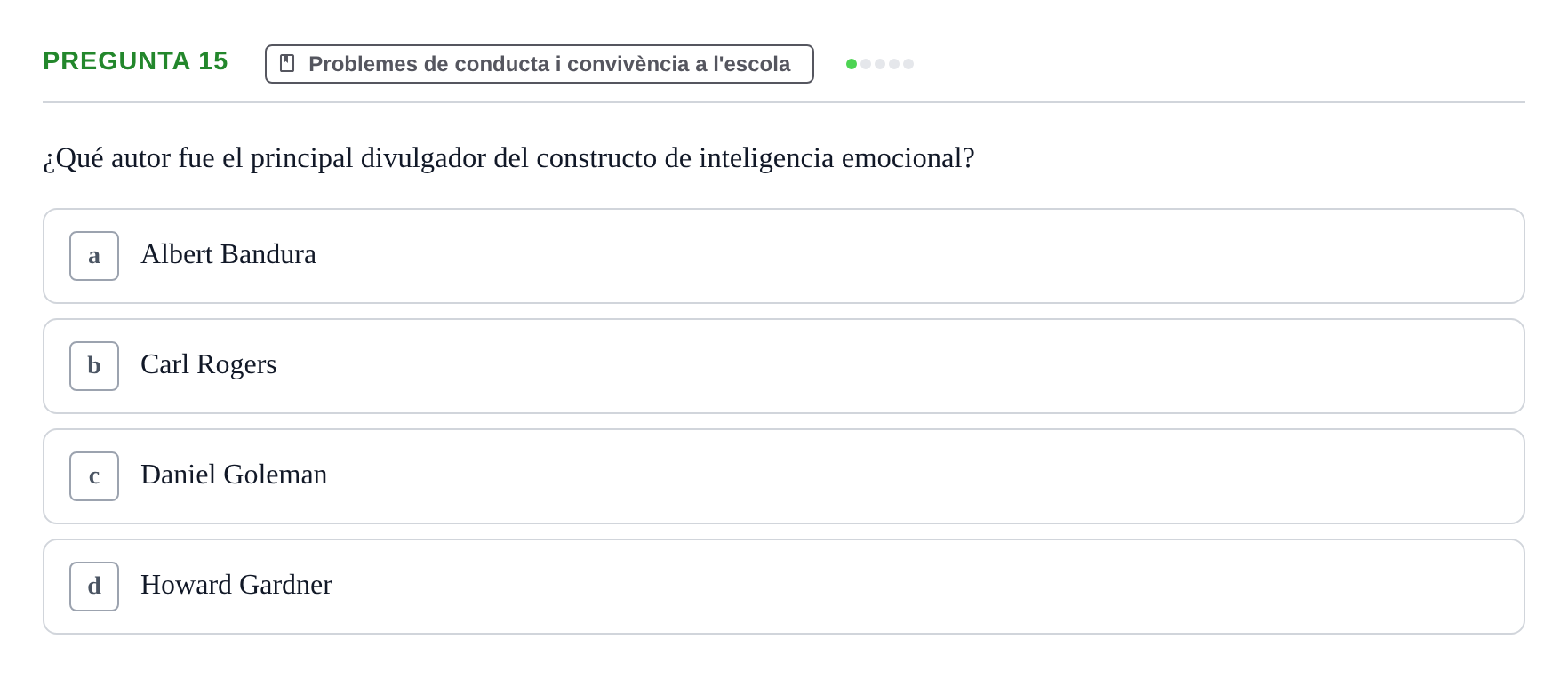 Enunciado: Pregunta 15