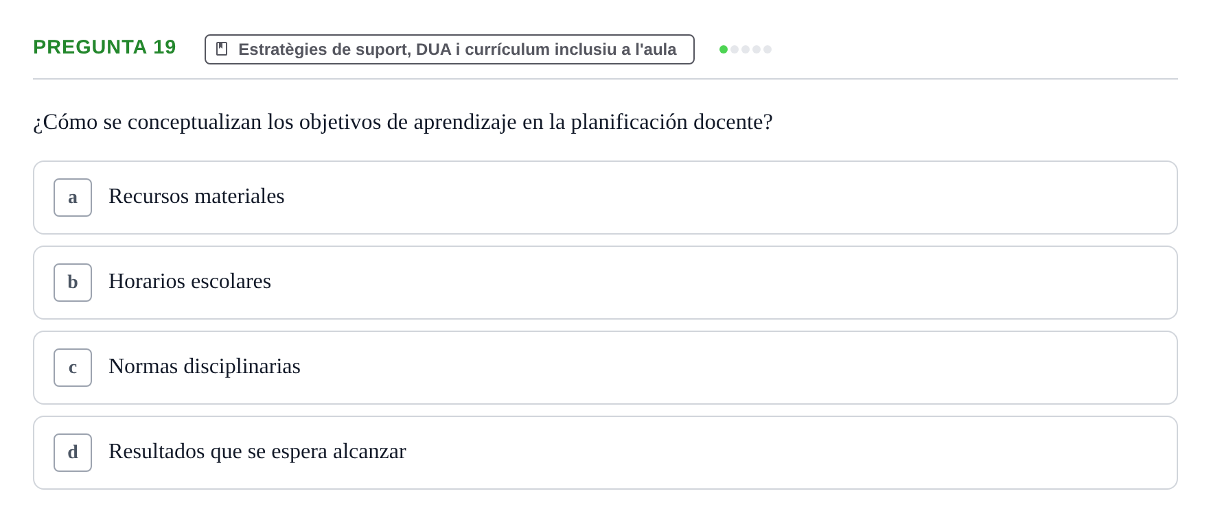 Enunciado: Pregunta 19