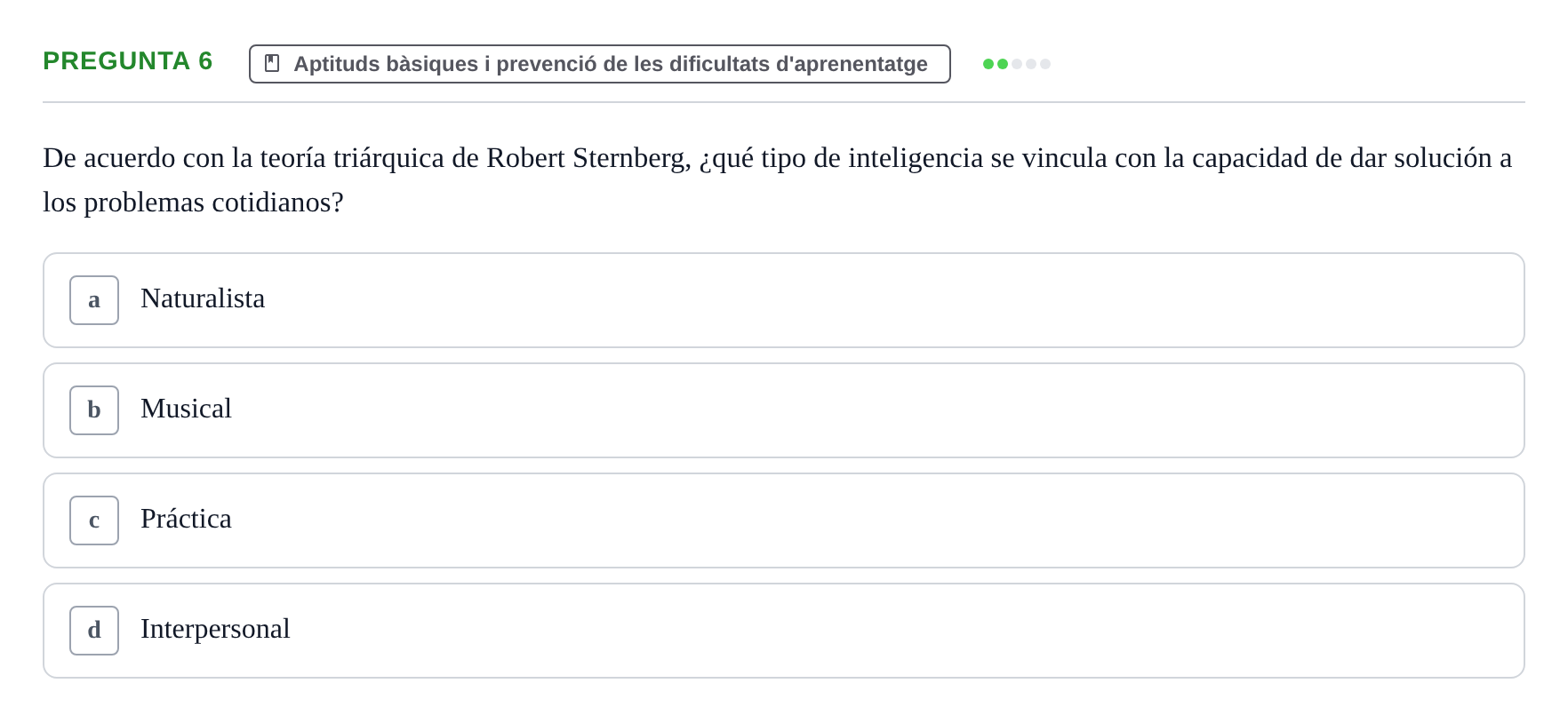 Enunciado: Pregunta 6