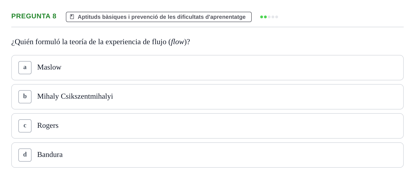 Enunciado: Pregunta 8