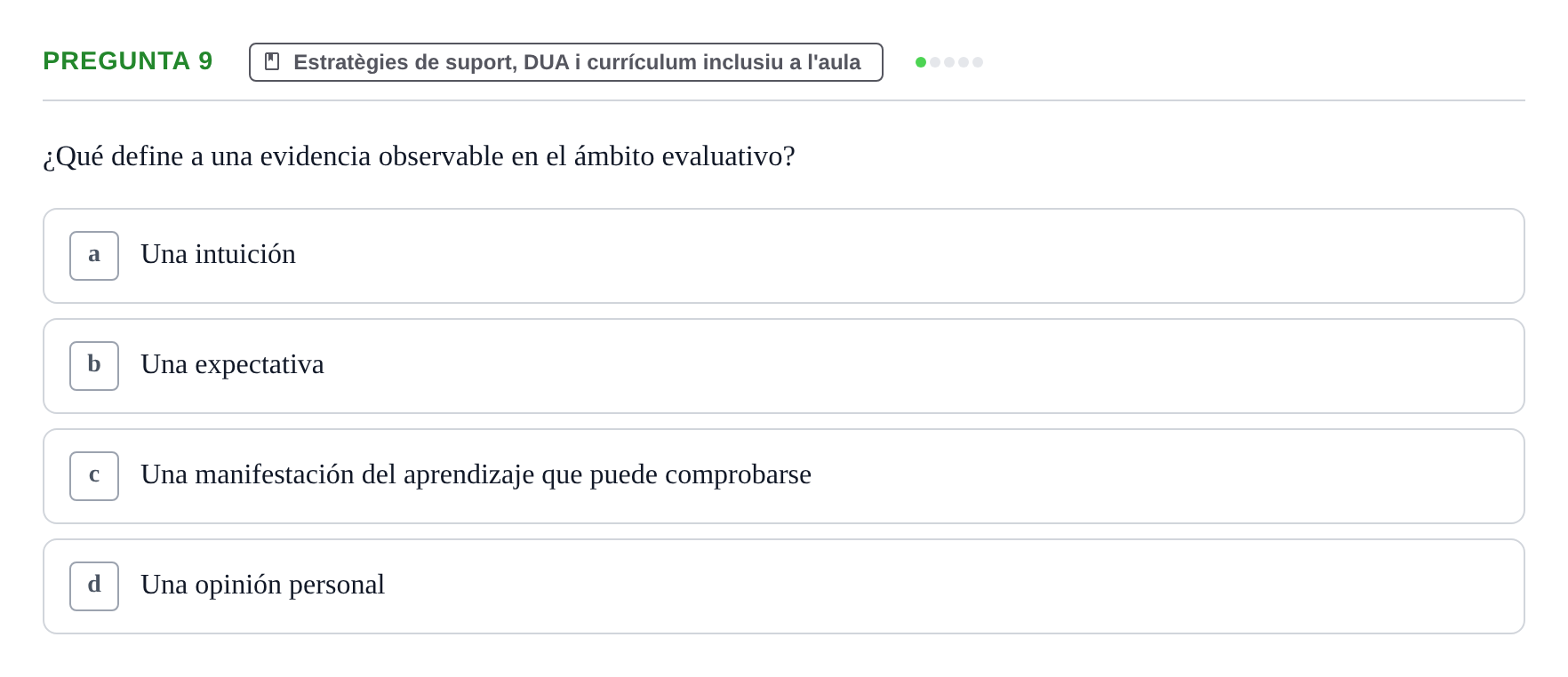 Enunciado: Pregunta 9
