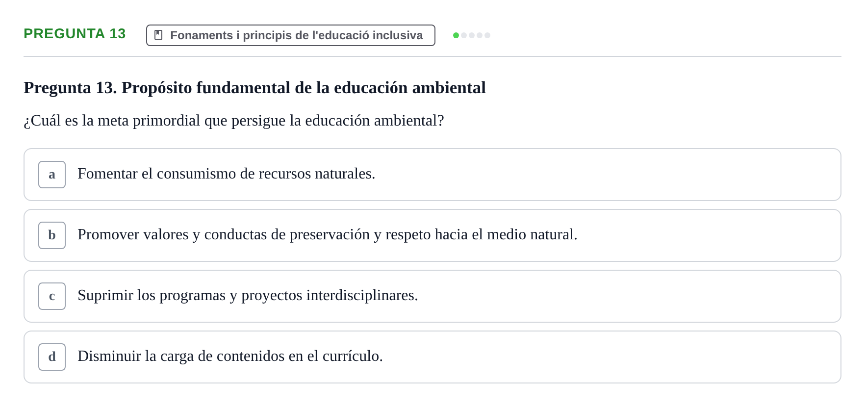 Enunciado: Pregunta 13