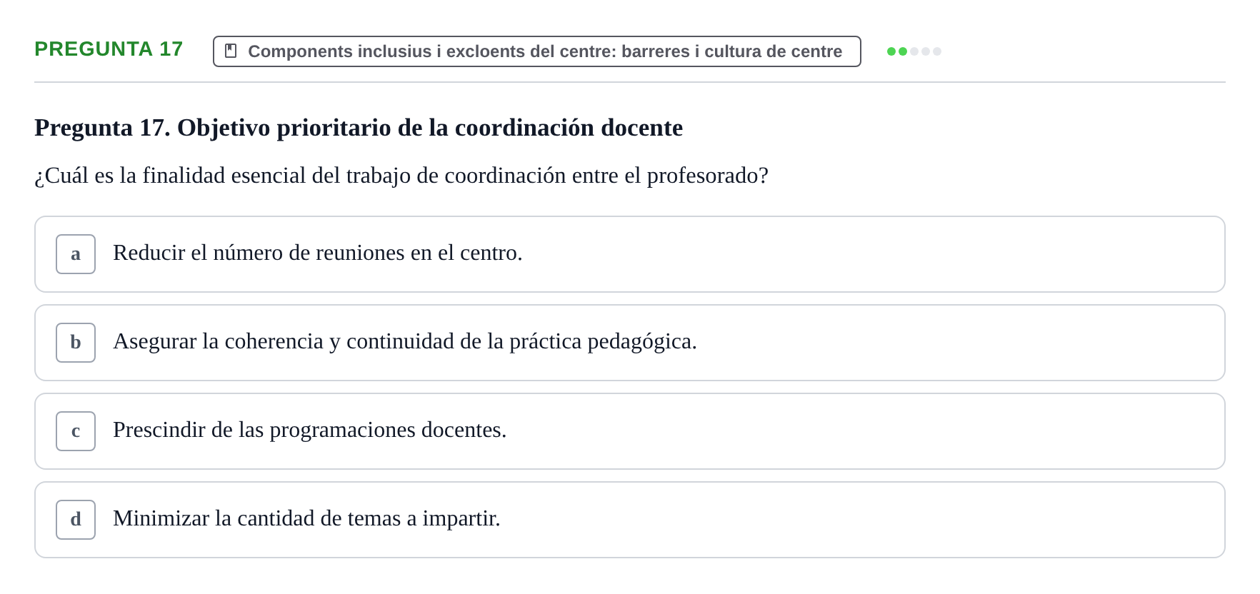 Enunciado: Pregunta 17