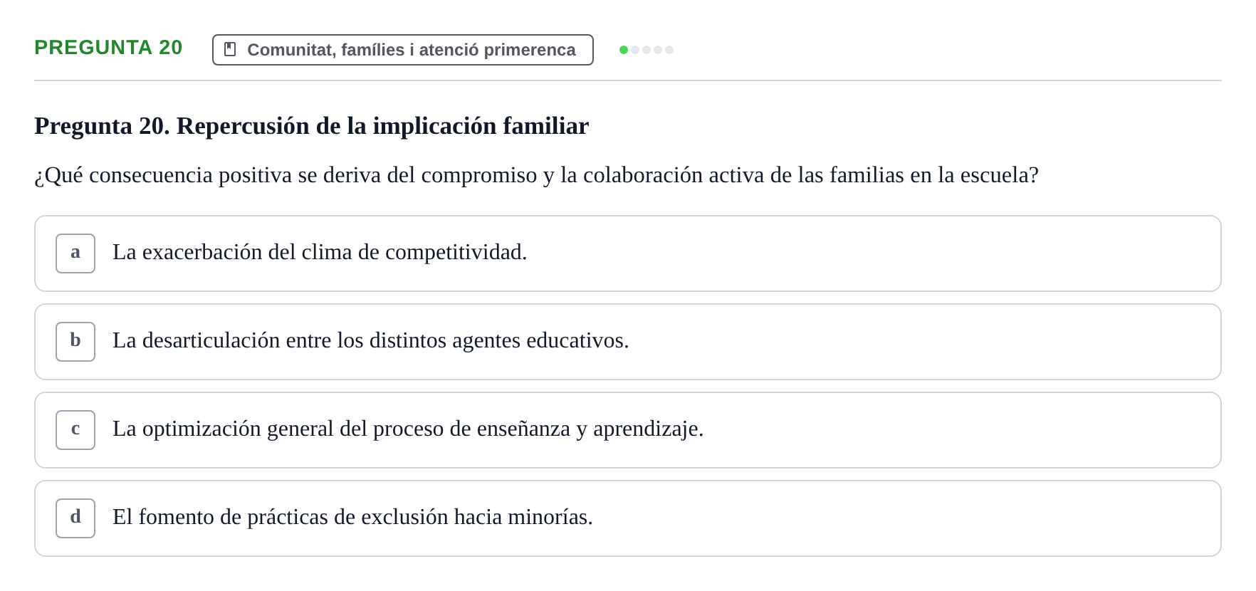 Enunciado: Pregunta 20