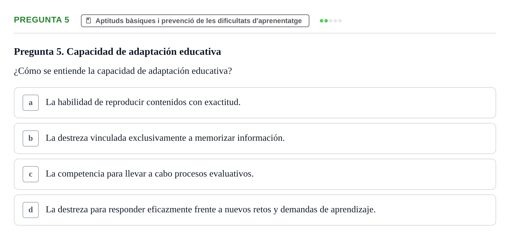 Enunciado: Pregunta 5