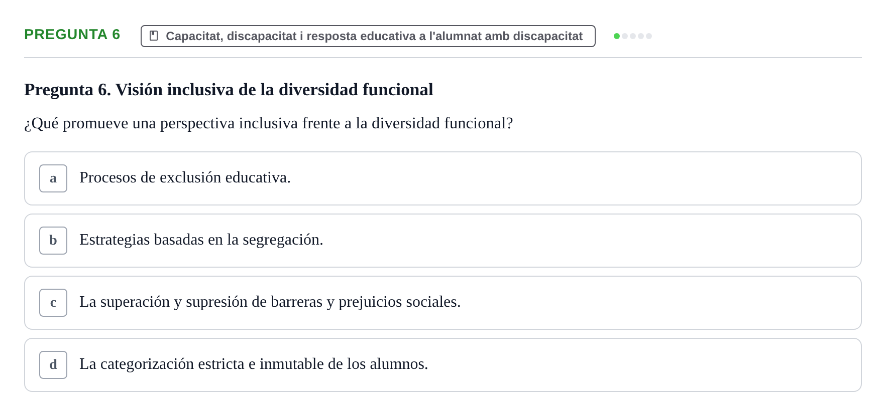 Enunciado: Pregunta 6