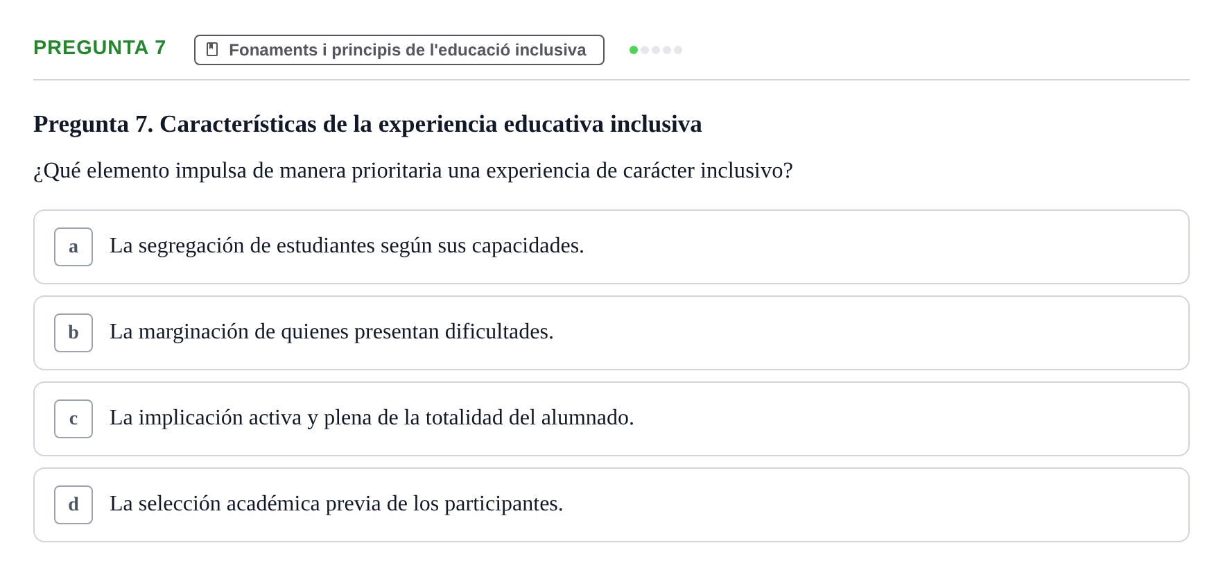Enunciado: Pregunta 7