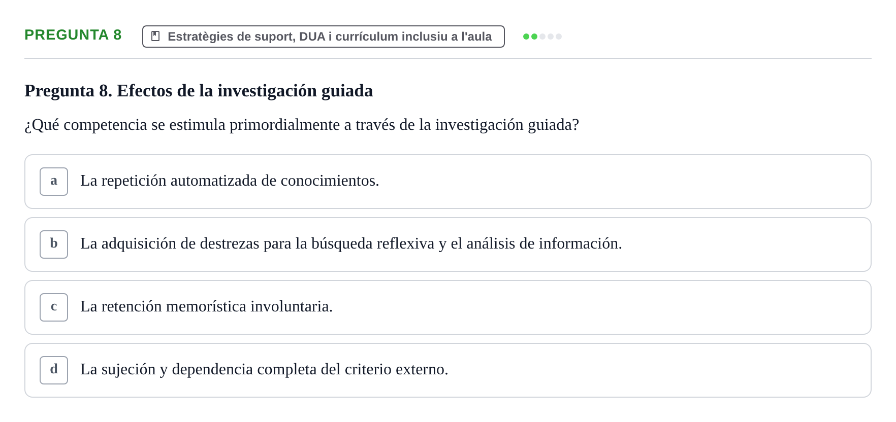 Enunciado: Pregunta 8