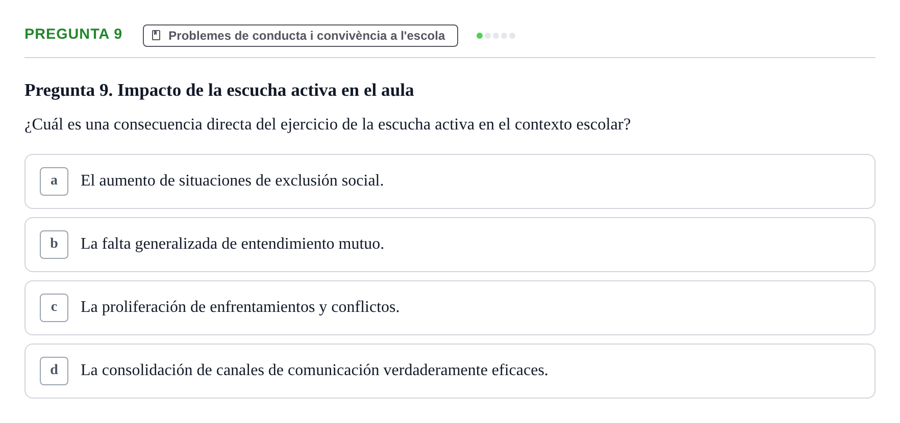 Enunciado: Pregunta 9