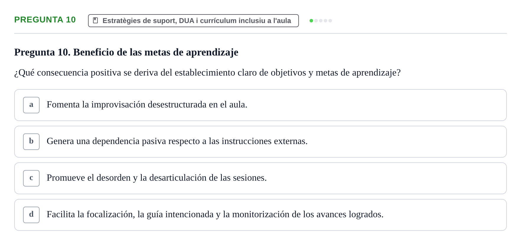 Enunciado: Pregunta 10